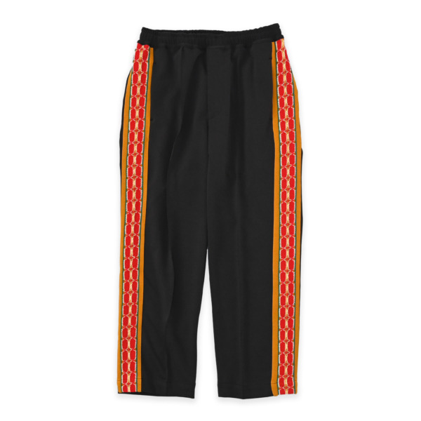 Sasquatchfabrix. /// LACE TAPE STRAIGHT TRACK PANTS Charcoal 01