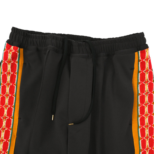 Sasquatchfabrix. /// LACE TAPE STRAIGHT TRACK PANTS Charcoal 02