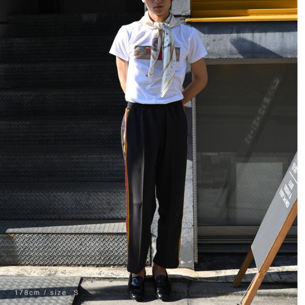 Sasquatchfabrix. /// LACE TAPE STRAIGHT TRACK PANTS Charcoal 04