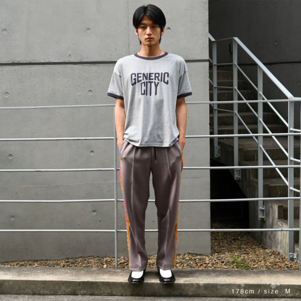 Sasquatchfabrix. /// LACE TAPE STRAIGHT TRACK PANTS Light Gray 04