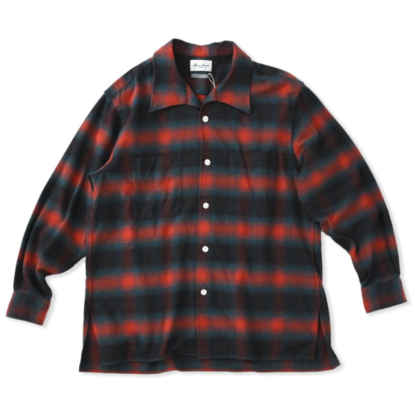 Marvine Pontiak shirt makers /// Open Collar SH Red Ombre CH 01