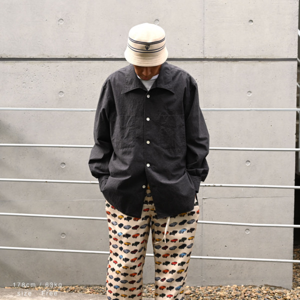 Marvine Pontiak shirt makers /// Open Collar SH Charcoal 04