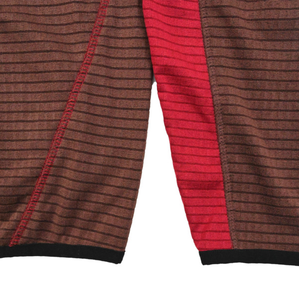 sexhippies /// GRID FLEECE HOODED PULLOVER Dark Teddy/Crimson 04