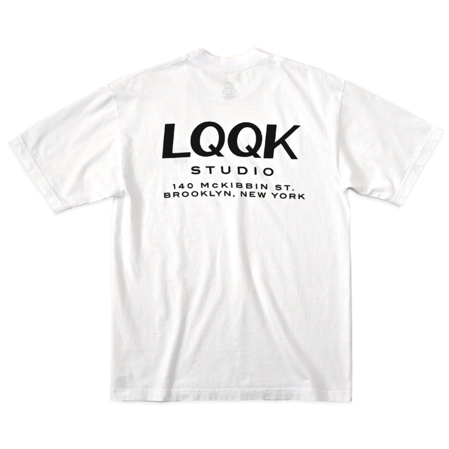 lqqk studio tee white M ルックスタジオ Tシャツ - Tシャツ