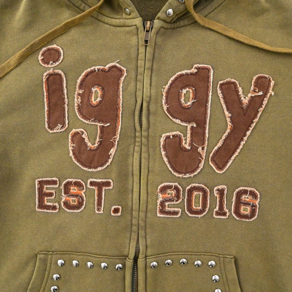 iggy /// Patchwork Studded Zip-Up Hooded Sweatshirt 03