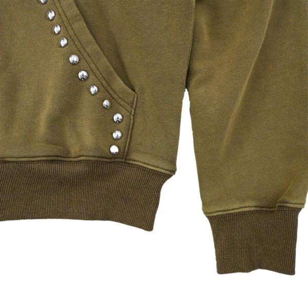 iggy /// Patchwork Studded Zip-Up Hooded Sweatshirt 04