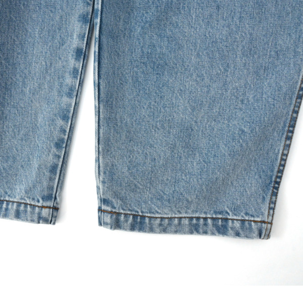 COMFORTABLE REASON /// Fade Denim Slacks Ice Wash 05