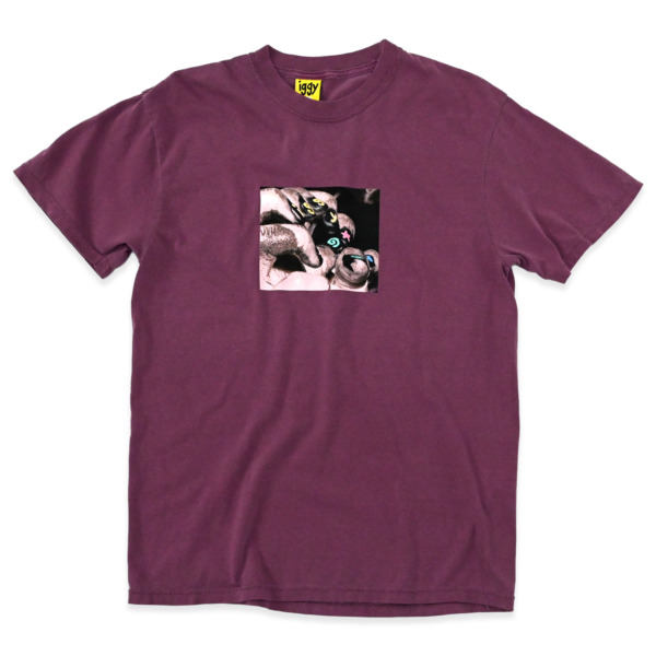 iggy /// Sprayed Nails T Shirt Washed Purple 01