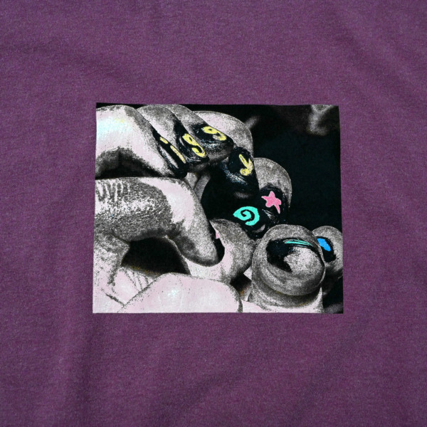 iggy /// Sprayed Nails T Shirt Washed Purple 02