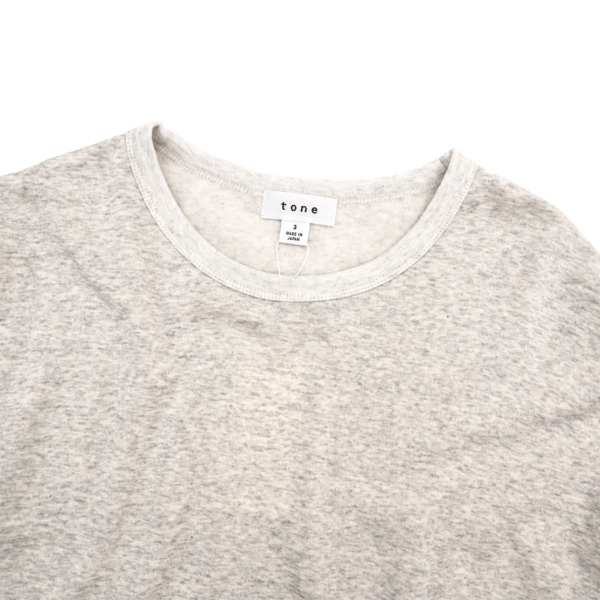 tone /// Crew Neck Brushed Shirts Oatmeal 02
