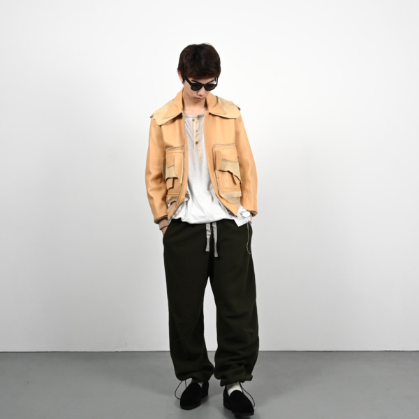 gourmet jeans /// HENRY NECK L/S White × Ash 08