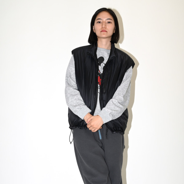 SUPPLY /// Nylon Puffer Vest Black 012