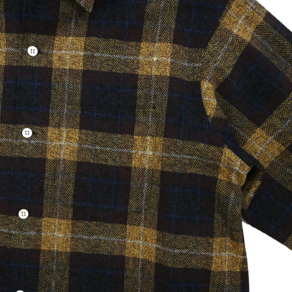 Sick and Tired /// OPEN COLLAR SHIRTS Yellow Check 03