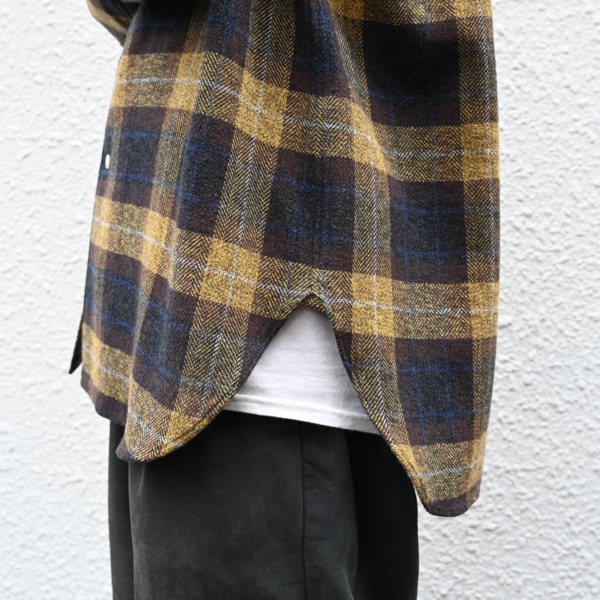 Sick and Tired /// OPEN COLLAR SHIRTS Yellow Check 06