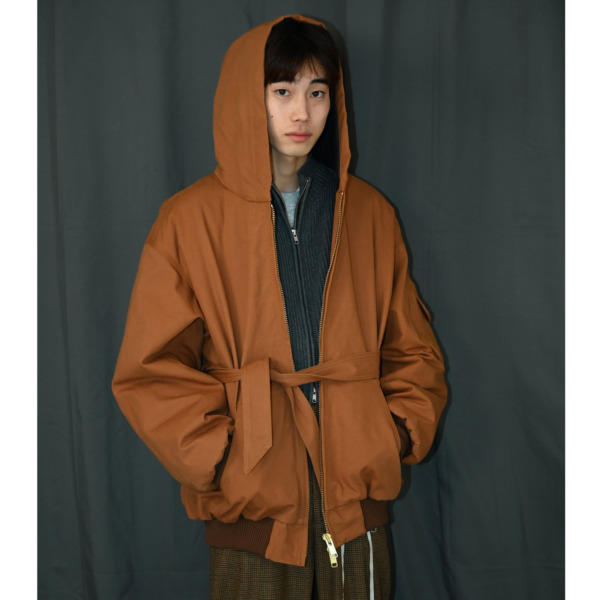 Sasquatchfabrix. /// PUFF WORK HOODIE BIGNESS Brown 011
