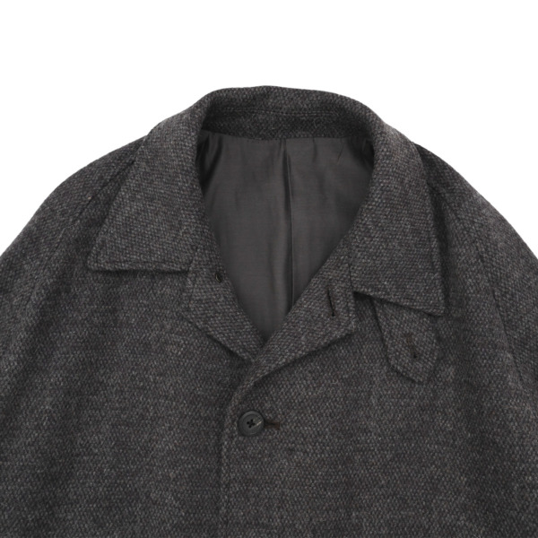 URU /// KNIT MELTON BALMACAAN COAT Navy 02