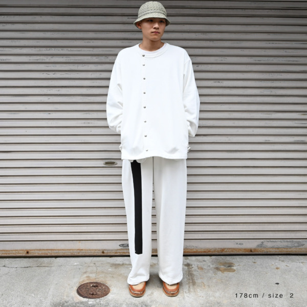 Sick and Tired /// SWEAT DOT BUTTON CARDIGAN White 04