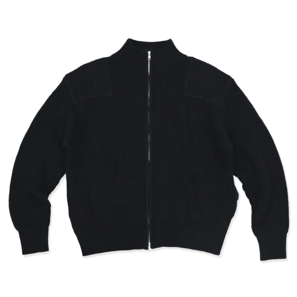 P A C S /// Zip Up Cardigan Black 01