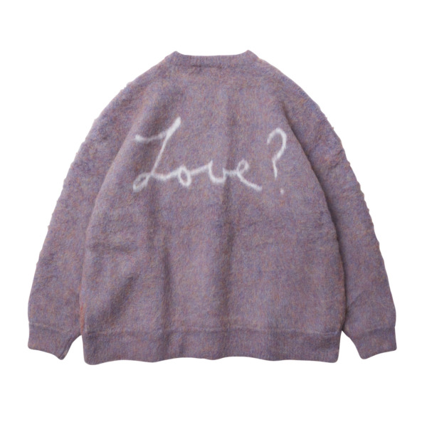 EVISEN / BIAS DOGS /// Love? MOHAIR CREW KNIT Lavender 02