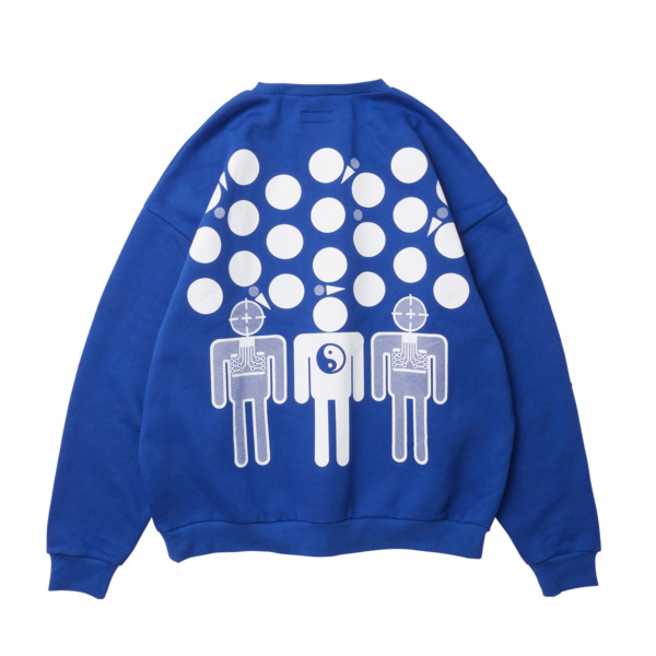 EVISEN / BIAS DOGS /// AIM CREW SWEAT Blue 02