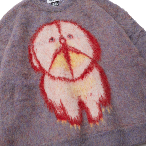 EVISEN / BIAS DOGS /// Love? MOHAIR CREW KNIT Lavender 04
