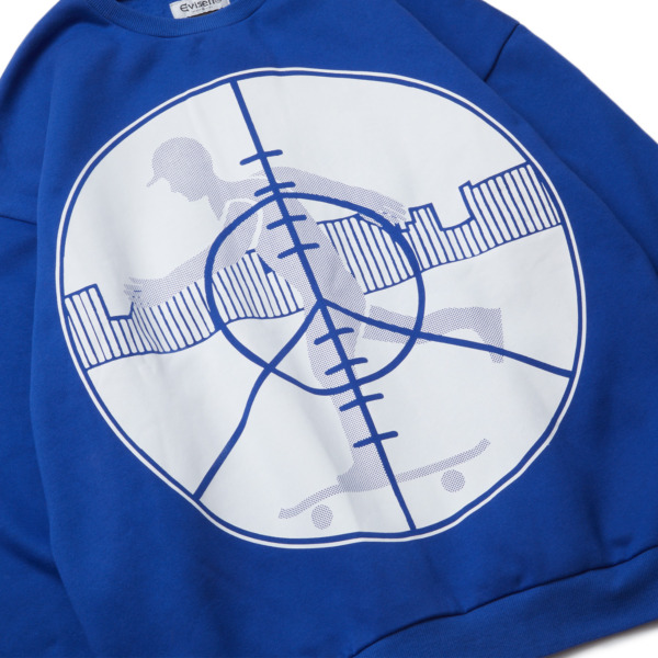 EVISEN / BIAS DOGS /// AIM CREW SWEAT Blue 03