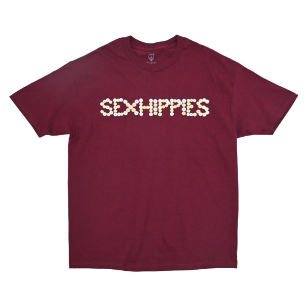 sexhippies /// DAISY OG LOGO TEE Burgundy 01