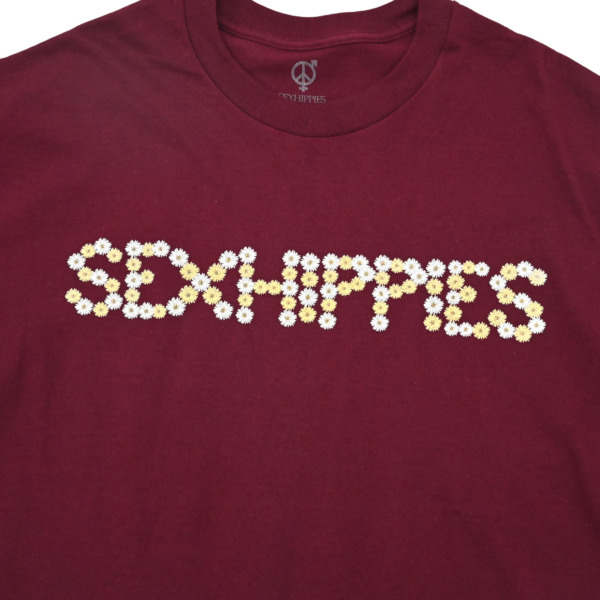 sexhippies /// DAISY OG LOGO TEE Burgundy 02