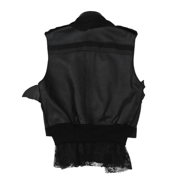 Midorikawa /// LAMBS LEATHER VEST Black 02