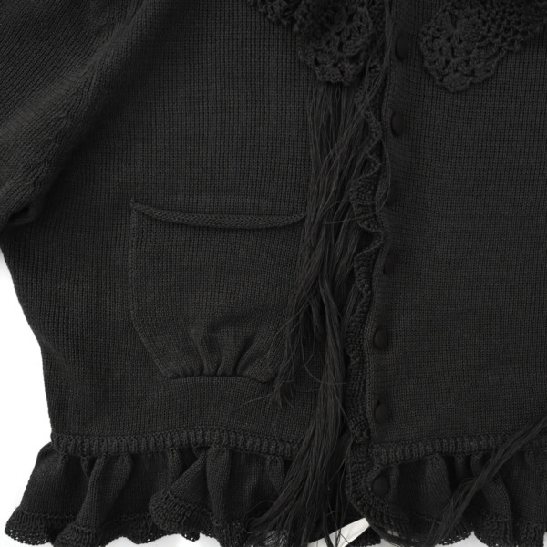 Midorikawa /// LINEN KNIT CARDIGAN Charcoal Gray 03