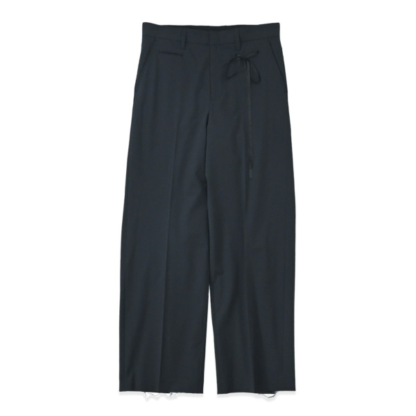 Midorikawa /// STRETCH WIDE SLACKS Black 01