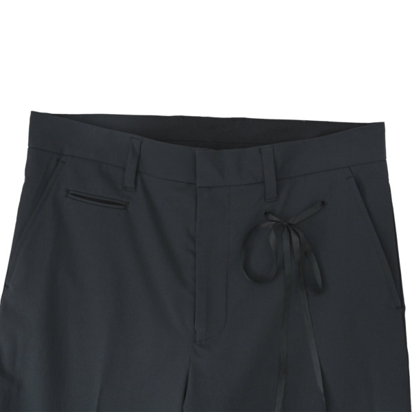 Midorikawa /// STRETCH WIDE SLACKS Black 03