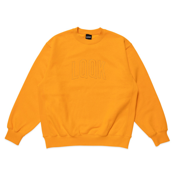 LQQK STUDIO /// PINTUCK CREWNECK Blazing Orange 01