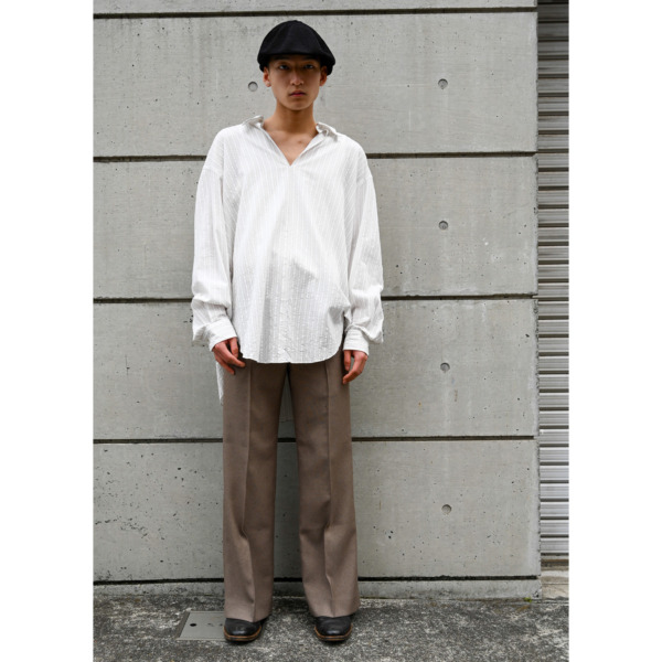 Sasquatchfabrix. /// SEMI FLARE SILHOUETTE SLACKS L/Brown 05