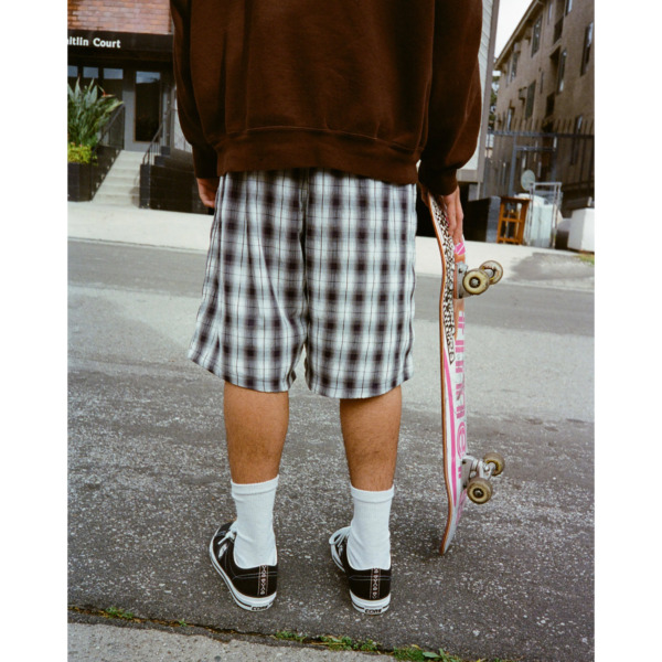 sexhippies /// SEERSUCKER PLAID SHORTS Black/ White 06