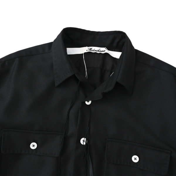 Midorikawa × SUPPLY /// WOOL SHIRTS Black 02