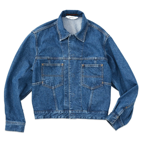 Sasquatchfabrix. × KATHARINE HAMNETT /// DENIM JACKET Indigo Blue 01