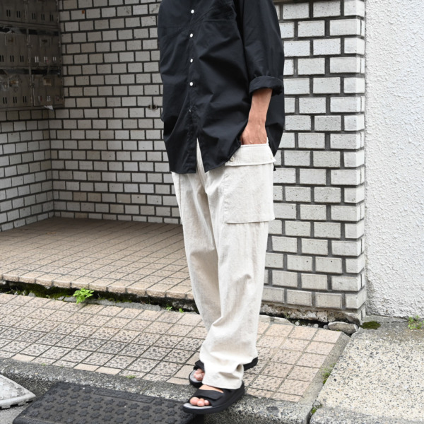 P A C S /// Double Pocket Cargo Pants Ecru 06