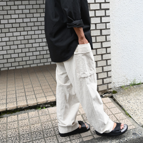 P A C S /// Double Pocket Cargo Pants Ecru 07