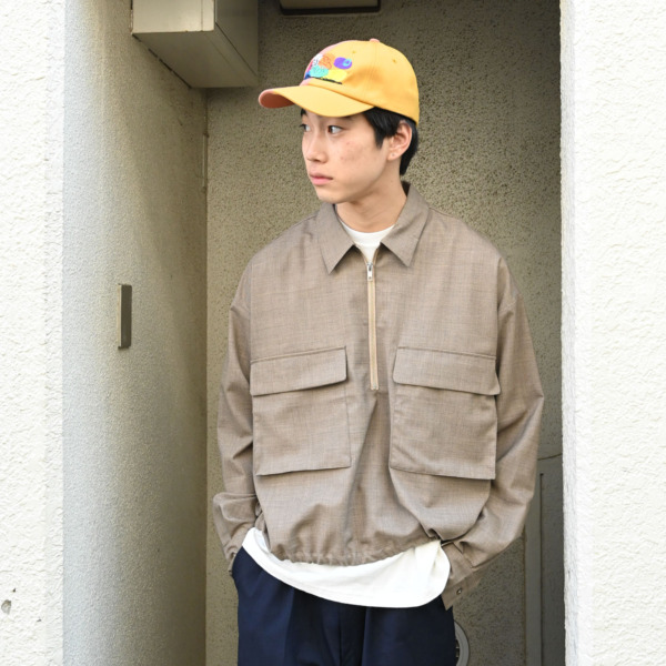 our /// Wool Half zip Shirts Beige 05