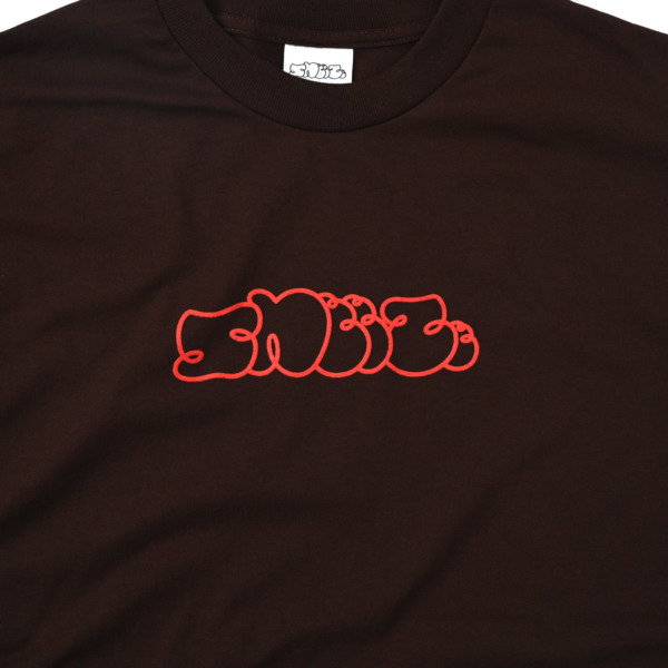 Sneeze Magazine /// LOGO T-SHIRT Chocolate w/Red 02