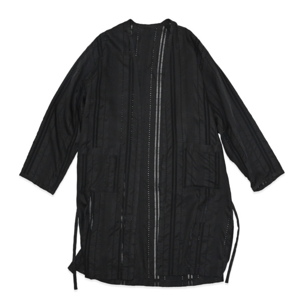 URU /// NO COLLAR COAT Black 01