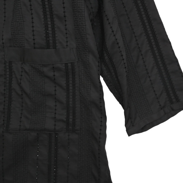 URU /// NO COLLAR COAT Black 02