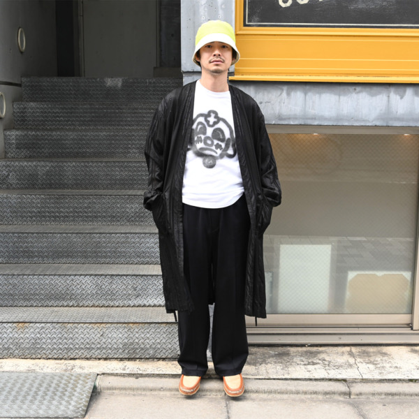 URU /// NO COLLAR COAT Black 05