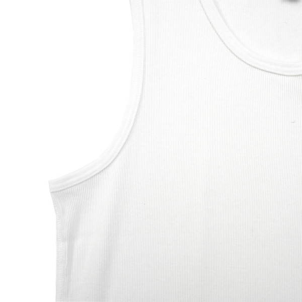 tone /// SUPIMA RIBED TANK TOP White 02