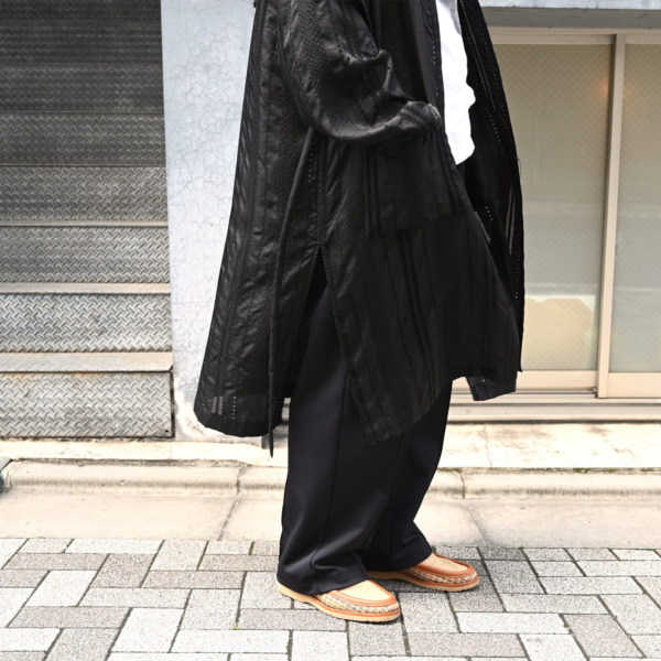 URU /// NO COLLAR COAT Black 06