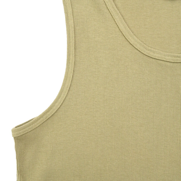 tone /// SUPIMA RIBED TANK TOP Moss 02