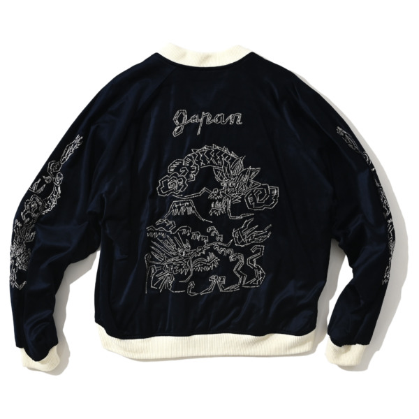 Sasquatchfabrix. /// EASTEND DRAGON SOUVENIR JACKET Navy × Dark Green 01