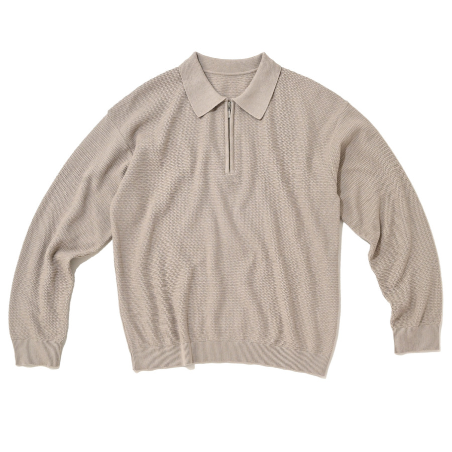 SUPPLY (Half Zip Knit Polo Graybeige) 通販 | SUPPLY TOKYO online store