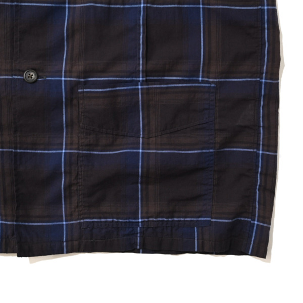 Marvine Pontiak Shirt Makers /// Bubbly SH D.Brown × Navy CH 03